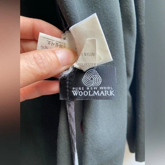 Anne Klein II wool 3/4 sleeve button blouse 18.5” PTP (S/M) - Picture 5 of 9